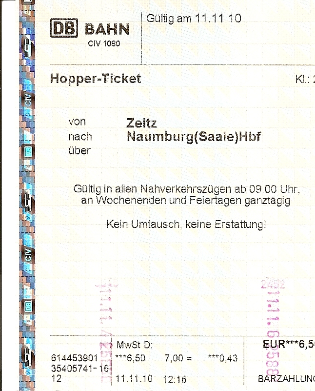 2010 war das noch mglich - Mit der Eisenbahn von Zeitz nach Naumburg, ohne Umsteigen.