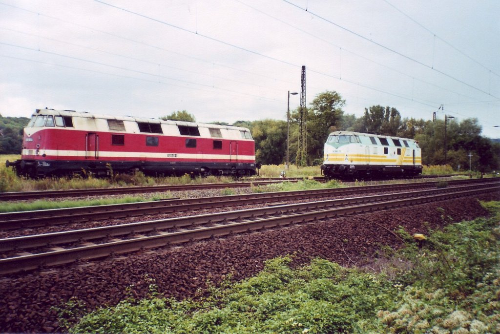 Am 18.09.2007 war die ARCO 5250.05-5 im ehem. westlichen Teil des Gbf Naumburg dabei, die defekte V200.21 (ex. ARCO 5200.04-3) als Vorspannlok nach Karsdorf zu schleppen.