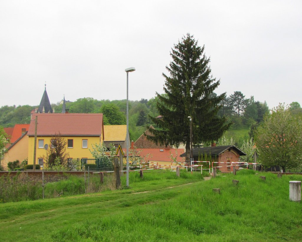 Der frhere Posten 1a in Robach, zwischen Naumburg und Kleinjena; 02.05.2010