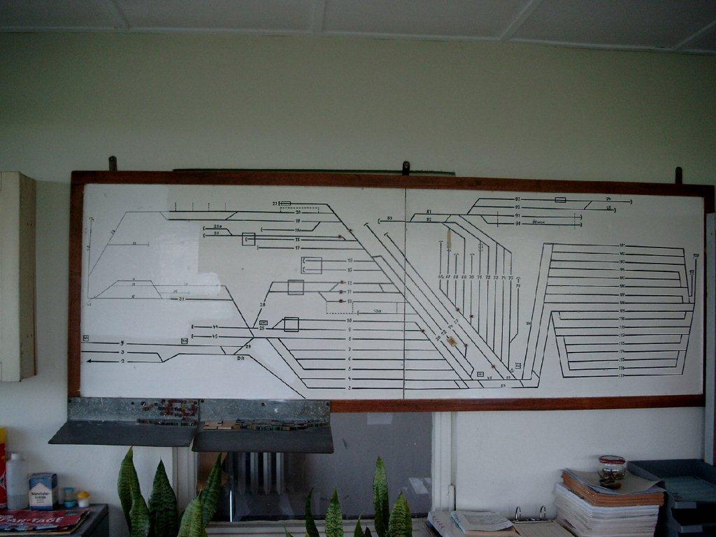 Der Gleisplan vom Zementwerk Karsdorf; 2007 (Foto: Dieter Bauer)
