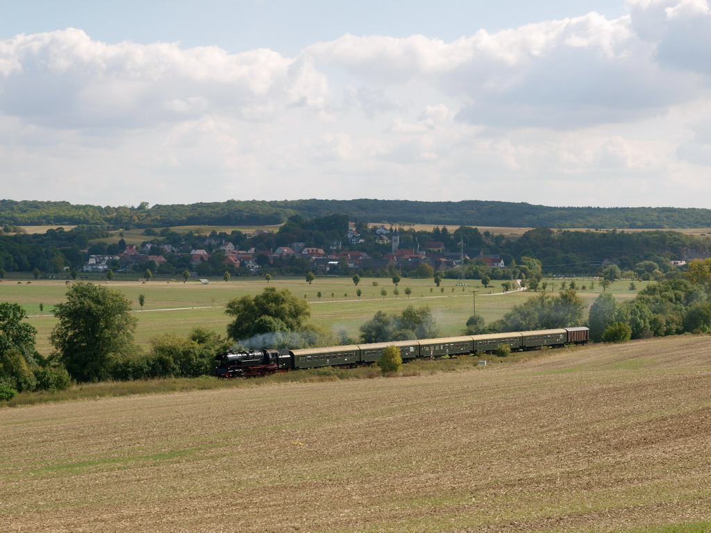 SEM 65 1049 mit dem DPE 85975 von Chemnitz nach Freyburg, am 12.09.2009 bei Kleinjena. (Foto: Steffen Tautz)