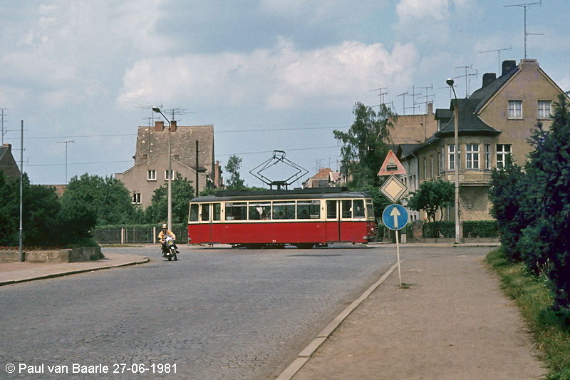 Tw 21 in der Poststrae; 27.06.1981 (Foto: Paul van Baarle)