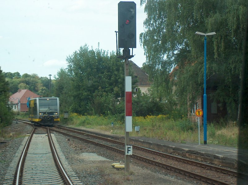Lichtsignal Richtung Nebra im Bf Freyburg (Unstrut); 14.08.2008