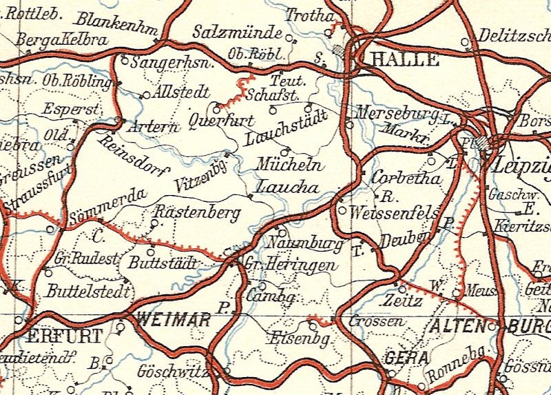 Streckenkarte von 1885; (von: Tilo Mller)