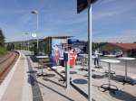 Vorbereitungen fr die Erffnung der neuen Bahn-Bus-Schittstelle, am 26.07.2013 in Freyburg.