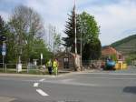 Eine riesengroe Schande! Der Posten 3 in Freyburg wird abgerissen; 27.04.2009 (Foto: Thomas Menzel)