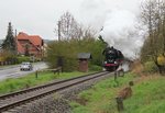IGE Werrabahn 41 1144-9 mit dem Lr 16188 von Freyburg zur Abstellung nach Karsdorf, am 17.04.2016 am ehem.