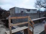 Ein Teil vom neuen Brckenfundament der neuen Saalebrcke in Robach; 12.01.2012 (Foto: Gnther Gbel)
