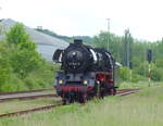 IGE Werrabahn-Eisenach 41 1144-9 am 21.05.2017 beim umsetzen in Karsdorf. Sie brachte zuvor den leeren  Rotkppchen-Express I  aus Freyburg zur Abstellung.