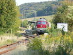 EBS 132 334-4 mit dem DPE 30142  Klassentreffen  von Weienfels nach Karsdorf, am 12.09.2020 bei der Ausfahrt in Laucha.