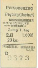 Eine Fahrkarte aus dem Jahr 1984.