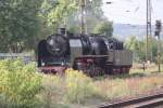 berraschend zu den erwarteten Dampfloks 03 1010 und 18 201 am 23.09.2011 in Naumburg Hbf, fuhr die DLW 50 3501 Richtung Grokorbetha ebenfalls durch den Naumburger Hbf. (Foto: Peter Stumpf)