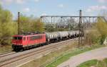 zugverkehr-in-naumburg-hbf/337879/db-155-036-7-mit-kesselwagen-richtung DB 155 036-7 mit Kesselwagen Richtung Bad Ksen, am 16.04.2014 in Naumburg Hbf. (Foto: dampflok015)