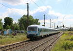 D-GfF 50 80 80-34 110-2 Bnrbdzf 480.1 als RB 31947 von Saalfeld (S) nach Halle (S) Hbf, am 01.06.2022 in Naumburg (S) Hbf. Dies ist ein im Auftrag von Abellio fr 3 Monate verkehrender Verstrkerzug.