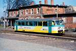 personenzuge/735741/keg-vt-213-als-rb-nach KEG VT 2.13 als RB nach Naumburg Hbf, am 04.03.1997 in Nebra. (Foto: Michael Weber)