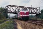 zugverkehr-in-naumburg/471463/dr-118-721-0-mit-dem-russenzug DR 118 721-0 mit dem 'Russenzug' von Erfurt nach Brest, am 21.05.1991 in Naumburg Hbf. (Foto: Volker Thalhuser)