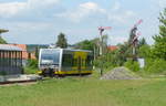 2017/558876/burgenlandbahn-672-904-als-rb-26874 Burgenlandbahn 672 904 als RB 26874 von Naumburg Ost nach Wangen, am 21.05.2017 bei der Ausfahrt in Laucha.
