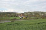 Ein Triebwagen der Burgenlandbahn als RB von Wangen nach Naumburg Ost, am 17.04.2016 im Unstruttal bei Balgstdt. (Foto: Wolfgang Krolop)
