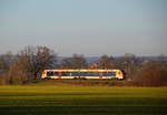  Mein Takt  auf der Unstrutbahn. abellio 1648 416  Mein Takt  als 
RB 80566 von Naumburg Ost nach Wangen. 02.03.2021 bei vor Robach.