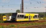 br-672-lvt-s/451000/burgenlandbahn-672-913-als-rb-34870 Burgenlandbahn 672 913 als RB 34870 von Naumburg Ost nach Wangen, am 08.09.2015 bei der Ausfahrt in Naumburg Hbf.