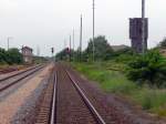 Ein Teil der Gleisanlagen in Teuchern am 01.06.2010.