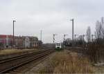 Im Rahmen einer Streckenerkenntnisfahrt der Erfurter Bahn (EB) erreichte erstmalig am 11.03.2012 der EB VT 009 als DLr 92272 von Leipzig Hbf nach Gera Hbf den Bf Zeitz.