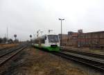 Dier Erfurter Bahn erstmals in Zeitz whrend den Streckenerkenntnisfahrten am 11.03.2012.