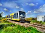 Am 08.09.2012 pendelten im 2 Stunden Takt 672 913 + 672 902 der Burgenlandbahn zwischen Naumburg Ost und Zeitz, anlsslich des Freyburger Winzerfests.