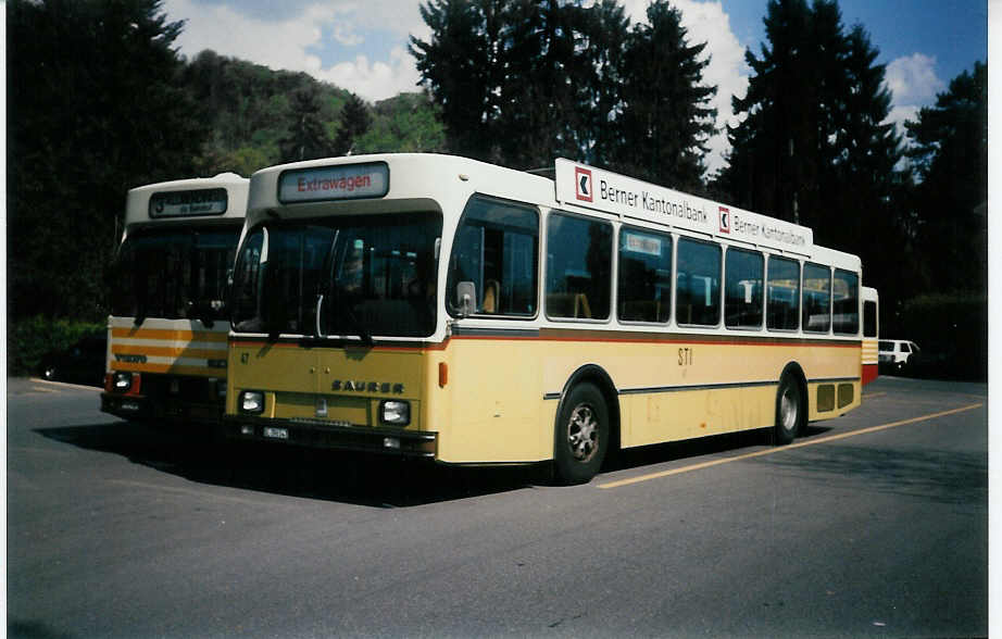 (012'228) - STI Thun - Nr. 47/BE 396'547 - Saurer/R&J am 3. Mai 1995 bei der Schifflndte Thun