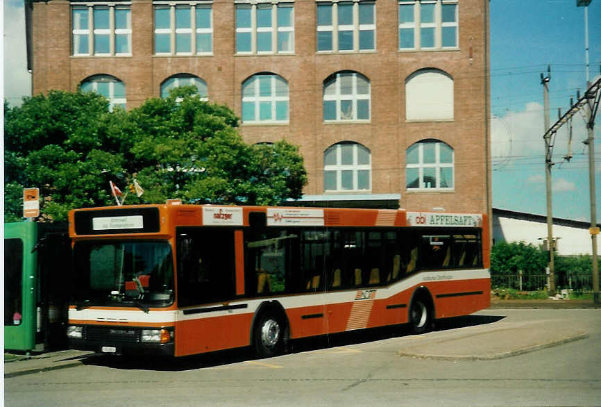 (014'310) - AOT Amriswil - Nr. 4/TG 693 - Neoplan am 3. Juli 1996 beim Bahnhof Arbon