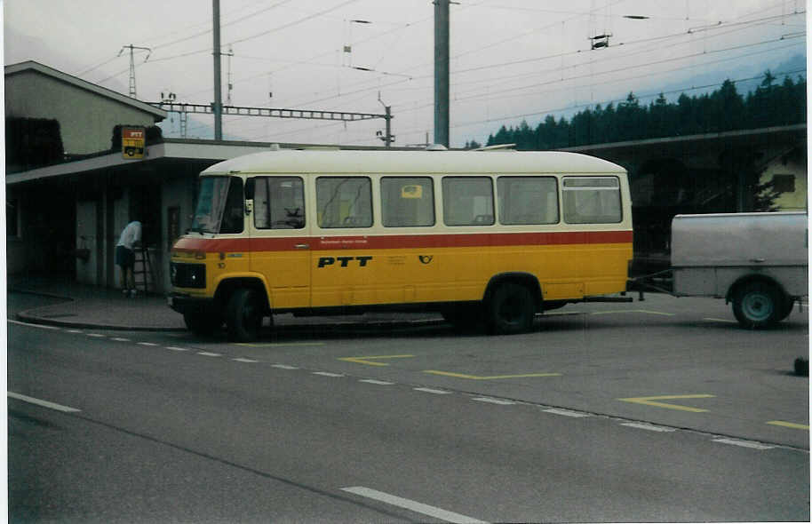 (014'521) - Geiger, Adelboden - Nr. 10/BE 90'275 - Mercedes am 17. Juli 1996 beim Bahnhof Reichenbach