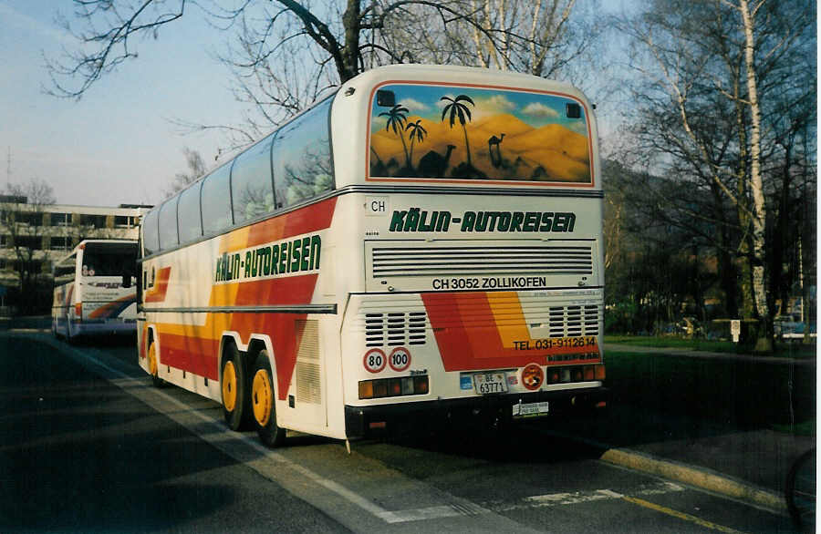 (016'528) - Klin, Zollikofen - BE 63'771 - Neoplan am 22. Mrz 1997 in Thun, Lachen