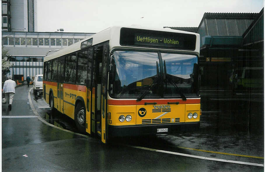 (016'600B) - Steiner, Ortschwaben - Nr. 13/BE 268'456 - Volvo/Lauber am 24. Mrz 1997 in Bern, Postautostation