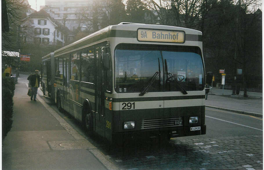 (016'620) - SVB Bern - Nr. 291/BE 419'291 - Volvo/R&J-Hess-Gangloff am 26. Mrz 1997 in Bern, Brengraben