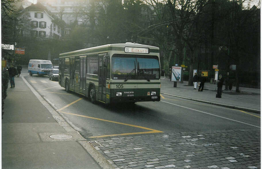 (016'631) - SVB Bern - Nr. 105/BE 500'105 - Volvo/R&J am 26. Mrz 1997 in Bern, Brengraben