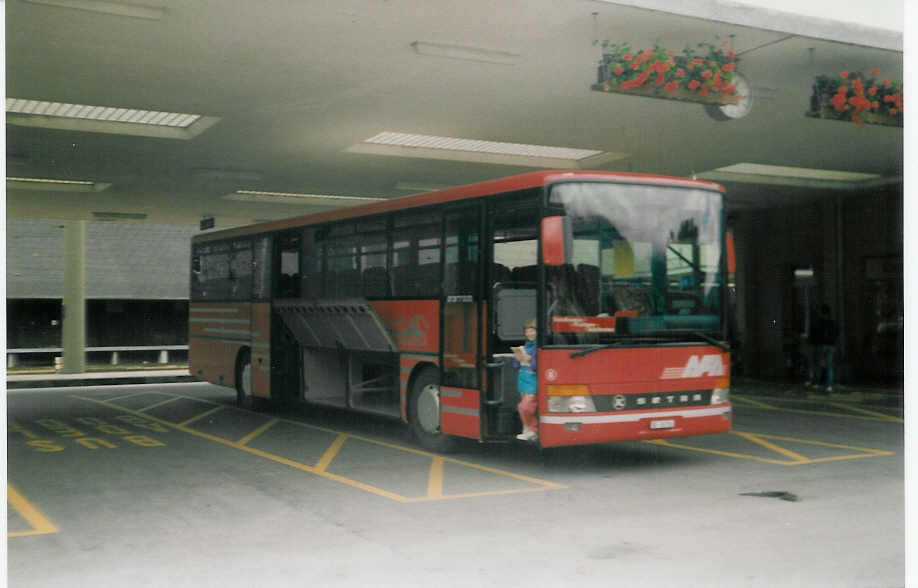 (017'434) - AFA Adelboden - Nr. 6/BE 26'706 - Setra am 30. Juni 1997 beim Bahnhof Frutigen