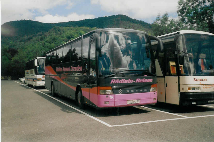 (018'808) - Aus Deutschland: Rdlein, Dresden - FTL-PU 99 - Setra am 29. August 1997 in Thun, Seestrasse