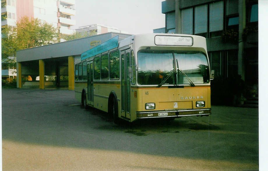 (019'326) - STI Thun - Nr. 46/BE 396'546 - Saurer/R&J am 12. September 1997 in Thun, Garage