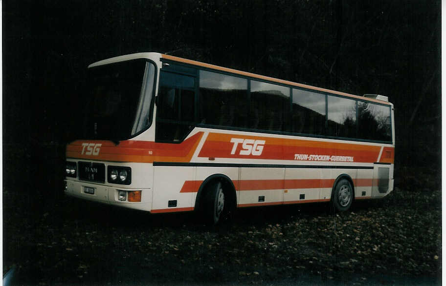 (020'732) - TSG Blumenstein - Nr. 10/BE 26'636 - MAN/Gppel am 29. November 1997 in Wimmis, Brodhsi