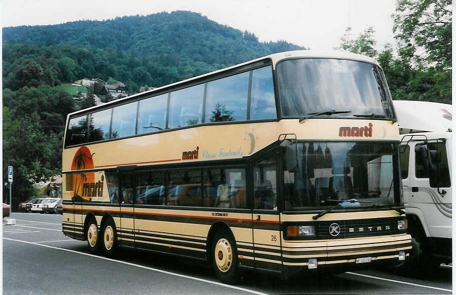 (023'609) - Marti, Kallnach - Nr. 26/BE 102'212 - Setra am 23. Juni 1998 in Thun, Seestrasse