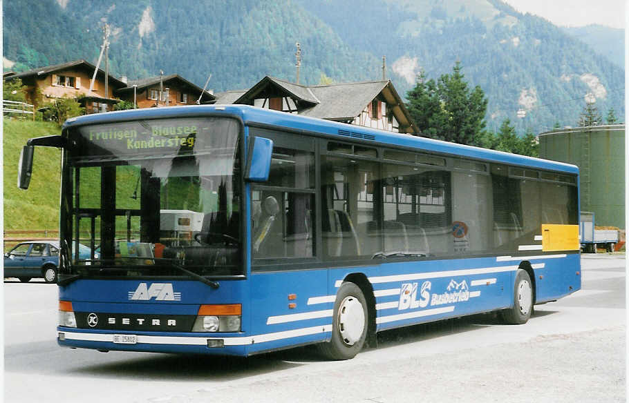 (023'631) - AFA Adelboden - Nr. 2/BE 25'802 - Setra am 29. Juni 1998 beim Gterbahnhof Frutigen