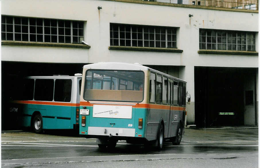 (023'836) - GFM Fribourg - Nr. 59/FR 444 - FBW/R&J am 7. Juli 1998 in Fribourg, Garage