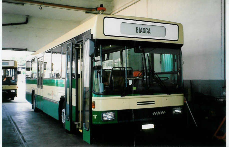 (024'121) - ABl Biasca - Nr. 17/TI 178'641 - NAW/Hess am 13. Juli 1998 in Biasca, Garage