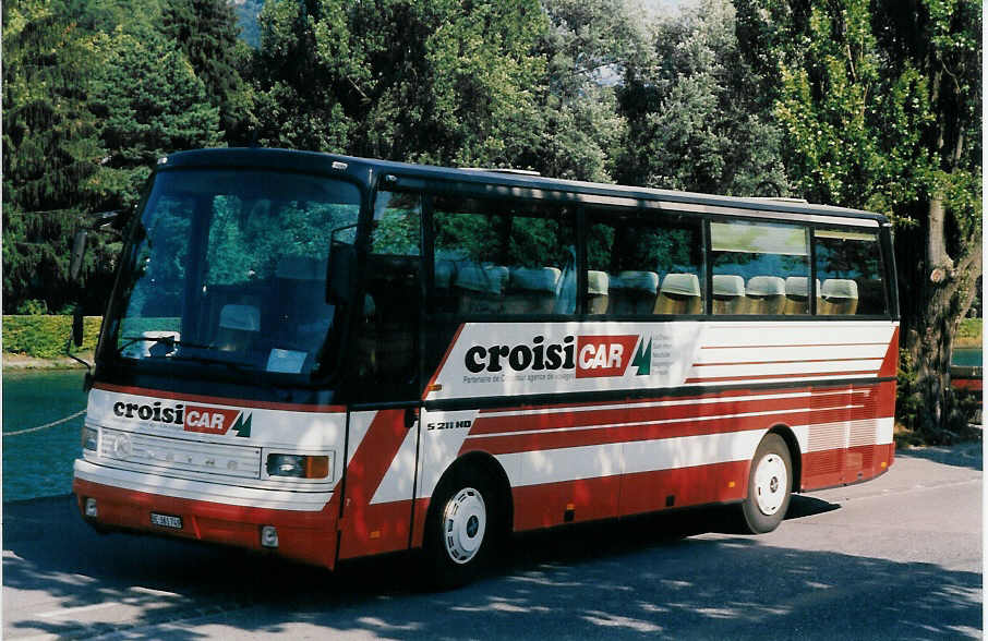 (025'134) - CJ Tramelan - Nr. 7/BE 361'749 - Setra am 9. August 1998 bei der Schifflndte Thun