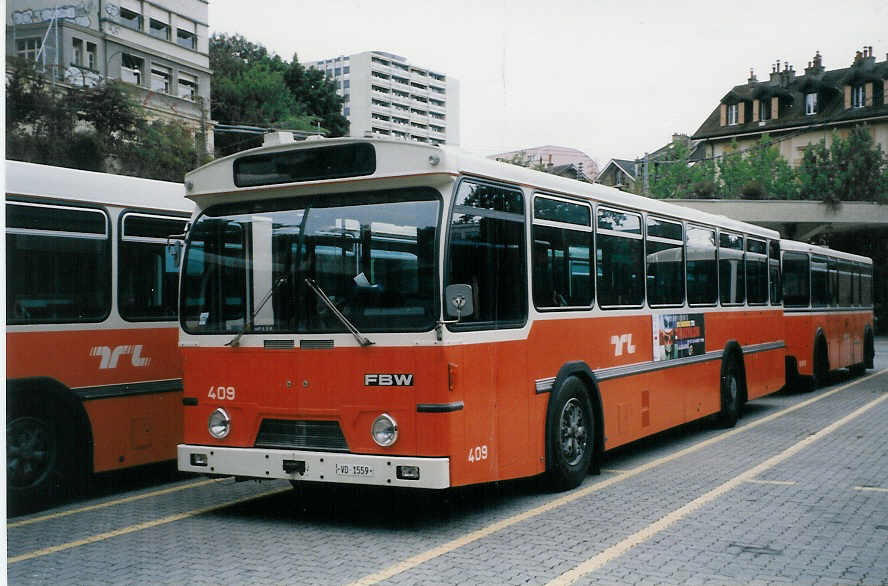 (025'635) - TL Lausanne - Nr. 409/VD 1559 - FBW/Hess am 22. August 1998 in Lausanne, Dpt Borde