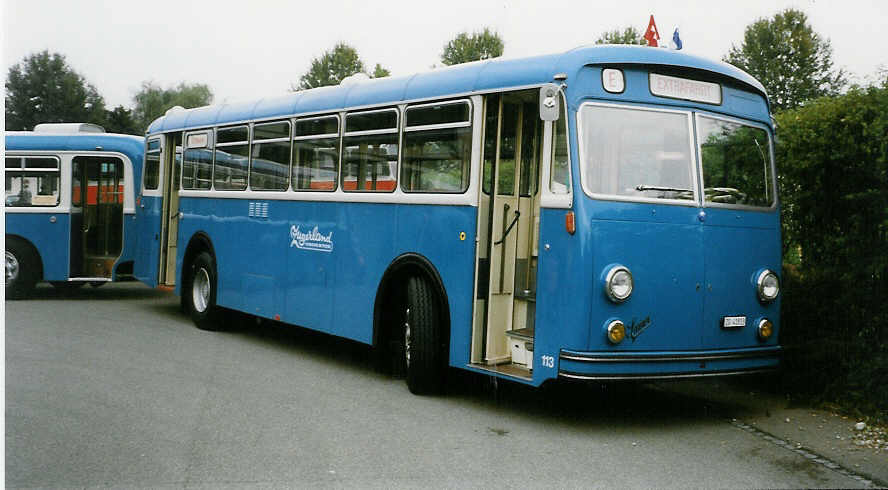 (026'325) - ZVB Zug Nr. 113/ZG 41'813 - Saurer/Saurer (ex Nr. 13) am 3. Oktober 1998 in Rti, Sonnenplatz