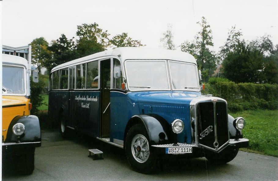 (026'328) - Aus Deutschland: Kraftverkehr, Lauterbach - Nr. 7/VB-Z 111H - FBW/Tscher (ex VZO Grningen Nr. 7) am 3. Oktober 1998 in Rti, Sonnenplatz