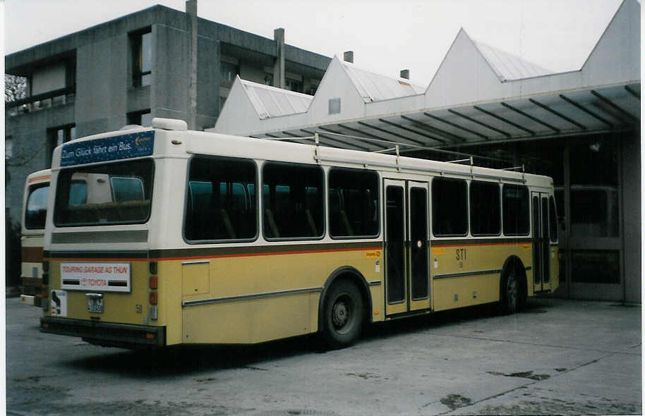 (028'833) - STI Thun - Nr. 58/BE 413'458 - Saurer/R&J am 10. Januar 1999 in Thun, Garage