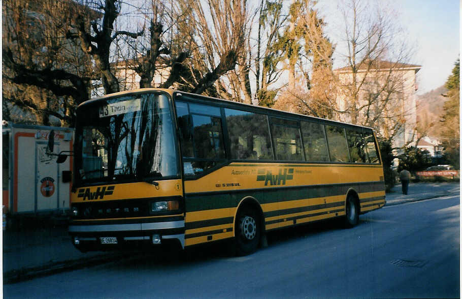 (029'133) - AvH Heimenschwand - Nr. 1/BE 26'814 - Setra am 18. Januar 1999 in Thun, Aarefeld