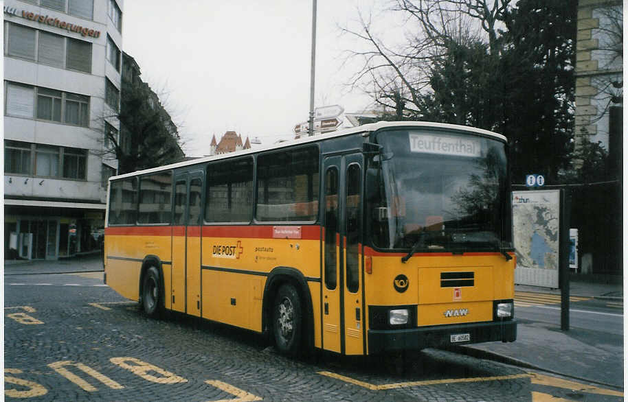 (029'230) - Burri, Teuffenthal - BE 60'582 - NAW/R&J am 6. Februar 1999 beim Bahnhof Thun